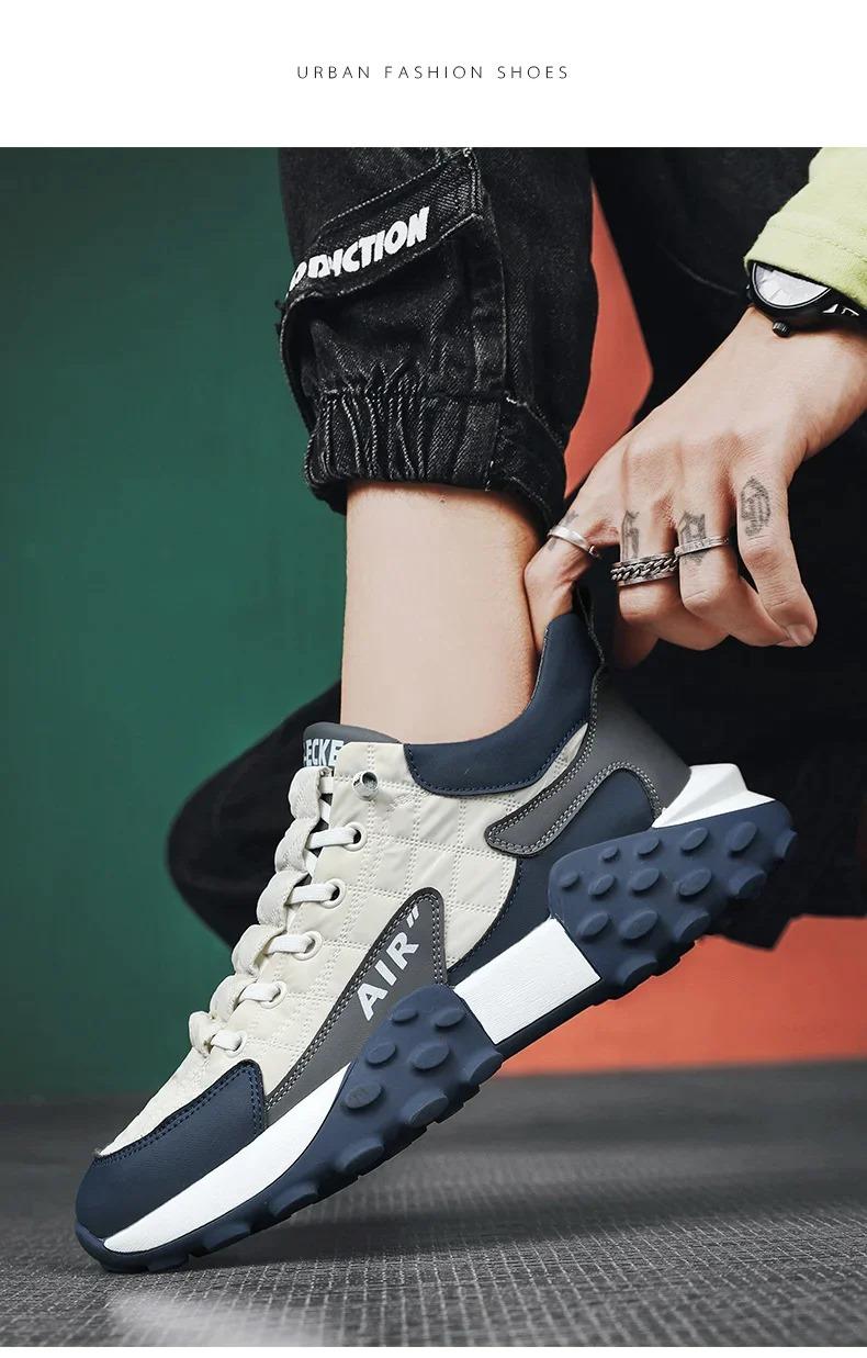 Men's Casual Shoes Thick Base Sneakers - Freehome