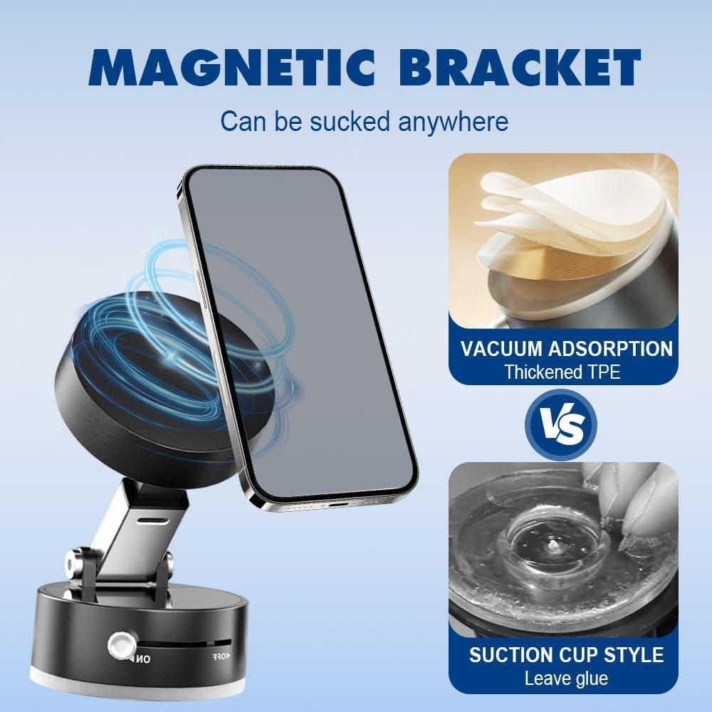 Vacuum Magnetic Suction Phone Holder - Freehome